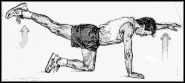 Alternate arm-leg extension exercise